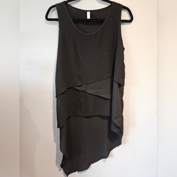 EUC Xhilaration Women's Size S Multi Layered Sheer Top Hi Low lagenlook - Picture 1 of 4